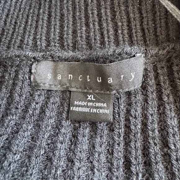 Sanctuary Kelly Striped Cardigan Sweater Black & White - Picture 6 of 7